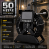Profesyonel Ekranlı Kameralı Yılan Kanalizasyon Kamerası Sondaj Kamerası Fiber Kablo 20 / 30 / 50 Metre – 1080P