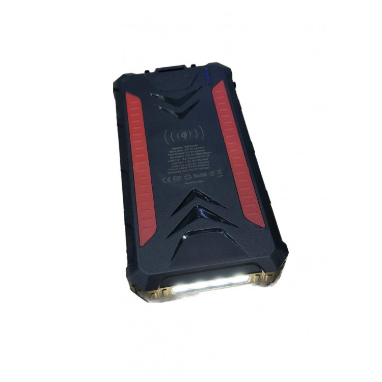 Güneş Enerjili Wireless Özellikli 20000 mAh Solar Powerbank - 2+1 Çıkışlı Güneş Enerjili Wireless Özellikli 20000 mAh Solar Powerbank - 2+1 Çıkışlı