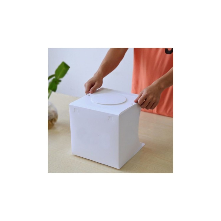 22 x 22 cm Profesyonel Stüdyo LED Işıklı Çift Sıra Ürün Fotoğraf Çekim Çadırı 22 x 22 cm Profesyonel Stüdyo LED Işıklı Çift Sıra Ürün Fotoğraf Çekim Çadırı