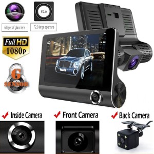 1080P Full HD Kayıt 3 Kameralı Araç İçi Sensörlü  Geri Görüşlü Kamera 1080P Full HD Kayıt 3 Kameralı Araç İçi Sensörlü  Geri Görüşlü Kamera