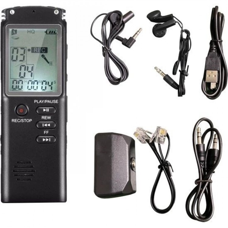 Profesyonel 16 GB Dijital Ses Kaydedici - Ses Kayıt Cihazı - Mp3 Çalar
