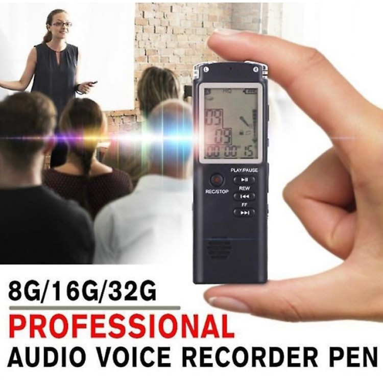 Profesyonel 16 GB Dijital Ses Kaydedici - Ses Kayıt Cihazı - Mp3 Çalar