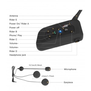 V6-Plus İntercom Bluetooth Motorsiklet Kask Kulaklık Su Geçirmez İnterkom V6-Plus İntercom Bluetooth Motorsiklet Kask Kulaklık Su Geçirmez İnterkom