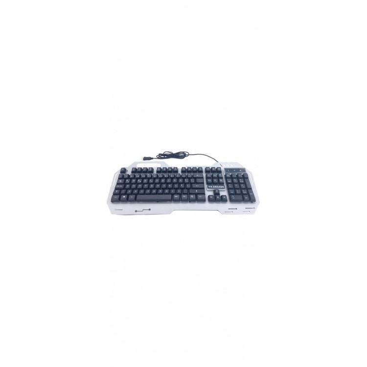 Gaming Klavye Işıklı LED Aydınlatmalı Gri Klavye