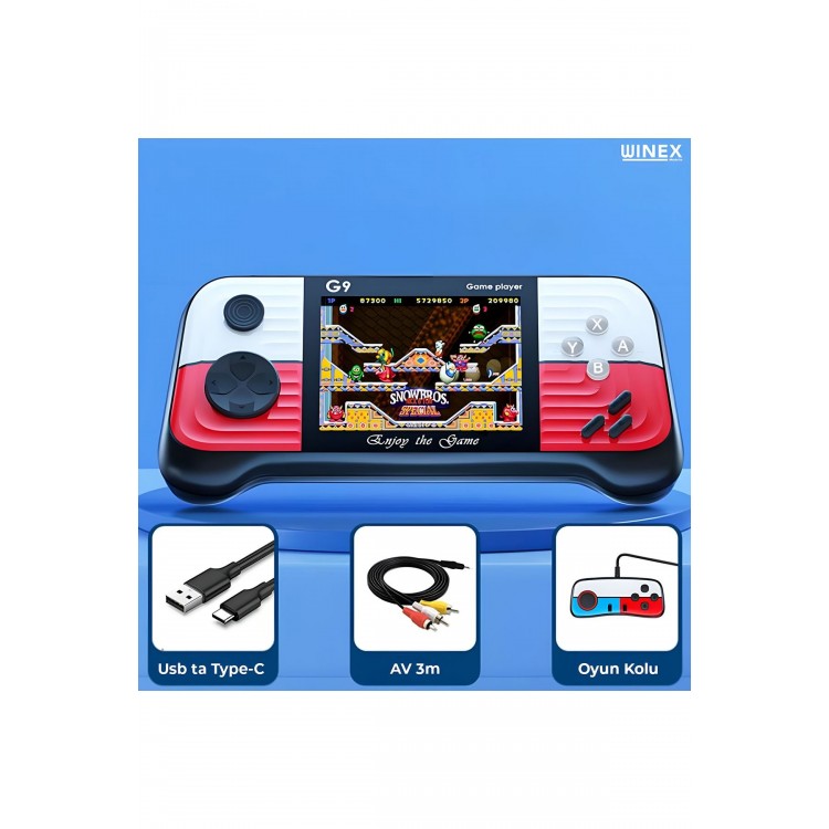 G9 Retro 3.0 inç Tv Bağlantılı Oyun Konsolu Kırmızı (666 Klasik Oyunlar) G9 Retro 3.0 inç Tv Bağlantılı Oyun Konsolu Kırmızı (666 Klasik Oyunlar)