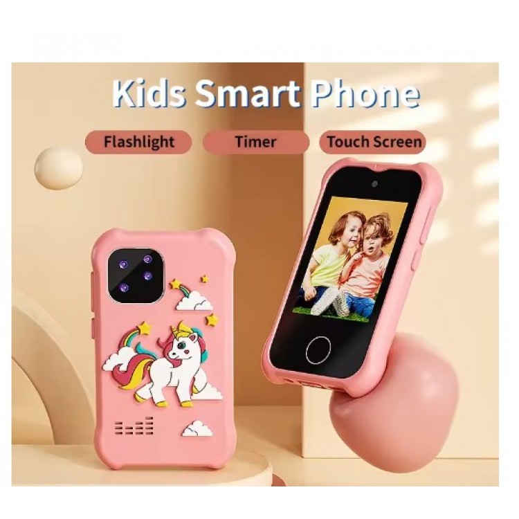 Çocuklar İçin Telefon Şeklinde Fotoğraf Makinesi | Dokunmatik, Çift Kameralı, 32 GB Hafıza Kartlı