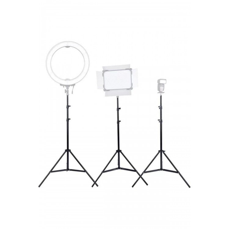 3 Ayaklı Tripod Işık Ayağı | Ring Light, Kamera ve Telefon Uyumlu 2.1 Metre Ayarlanabilir Stand