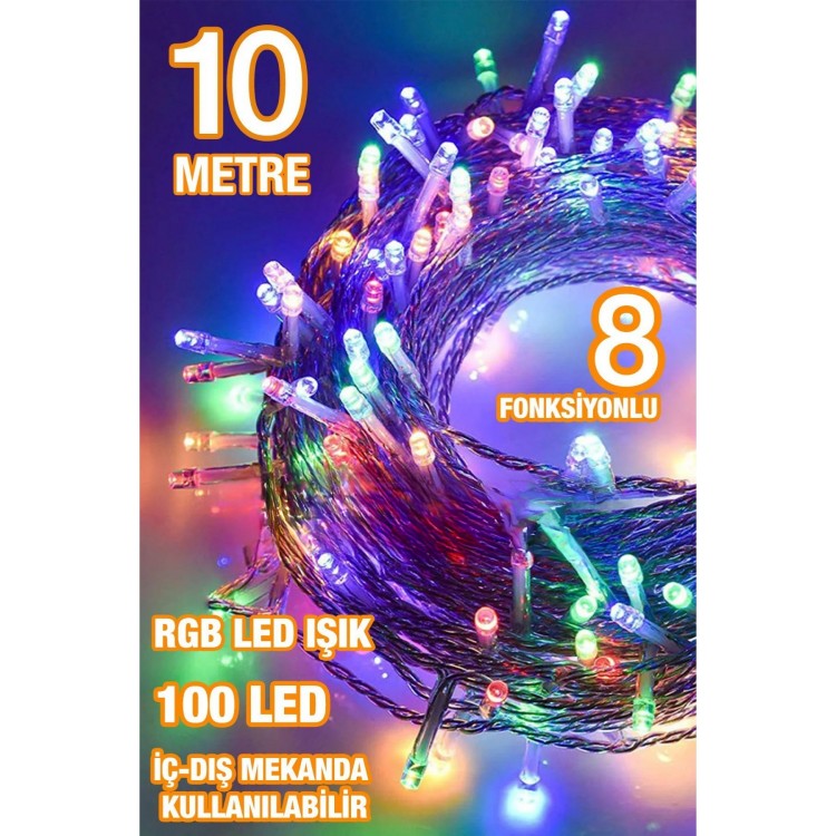 100 Ledli Fişli Dekoratif Işık | Animasyonlu 10 Metre  Yılbaşı, Bahçe, Oda ve Parti Süsleme Lambası 100 Ledli Fişli Dekoratif Işık | Animasyonlu 10 Metre  Yılbaşı, Bahçe, Oda ve Parti Süsleme Lambası