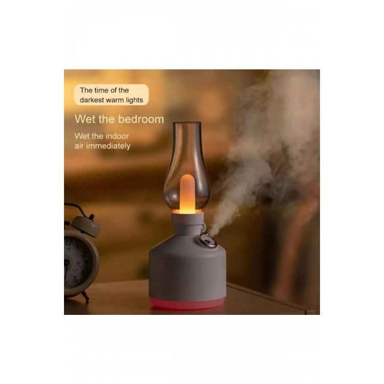 RGB Işıklı Şarjlı Ultrasonik Hava Nemlendirici | 280ml Aromaterapi Buhar Makinesi & Gece Lambası