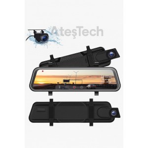 1080P Full HD 9.66” Dokunmatik Çift Kameralı WiFi CarPlay Dikiz Aynası Araç Kamerası 1080P Full HD 9.66” Dokunmatik Çift Kameralı WiFi CarPlay Dikiz Aynası Araç Kamerası