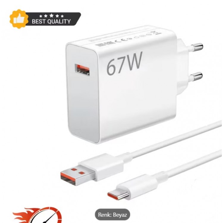 67W Hızlı Şarj Cihazı Type-C | Tüm Type-C Telefonlara Uyumlu | Süper Hızlı Şarj Seti 67W Hızlı Şarj Cihazı Type-C | Tüm Type-C Telefonlara Uyumlu | Süper Hızlı Şarj Seti