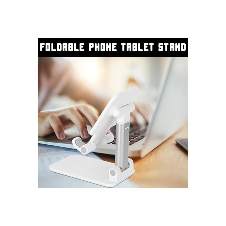 Katlanabilir Yükseklik Ayarlı Tablet Telefon Standı – 360° Döner, Taşınabilir, Ofis ve Ev