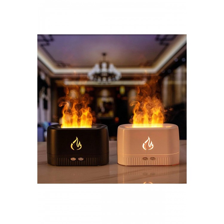 Ultrasonic Hava Nemlendirici Humidifier Buhar Makinesi Alev Efektli 3D Yağ Aroma Difüzör USB