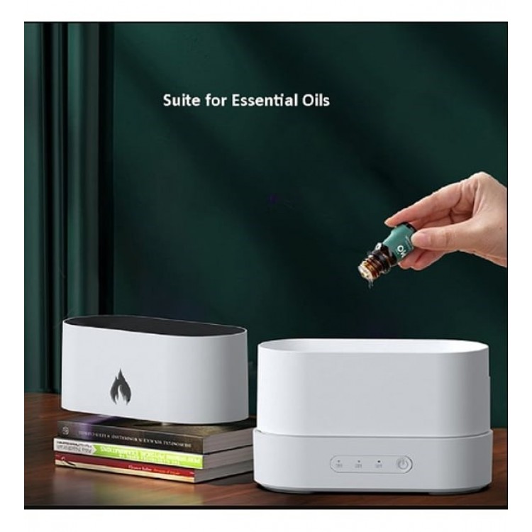 Ultrasonic Hava Nemlendirici Humidifier Buhar Makinesi Alev Efektli 3D Yağ Aroma Difüzör USB