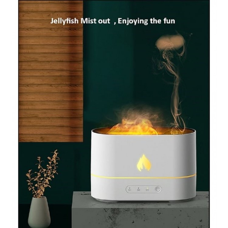 Ultrasonic Hava Nemlendirici Humidifier Buhar Makinesi Alev Efektli 3D Yağ Aroma Difüzör USB