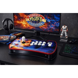 Profesyonel Arcade Stick - Orijinal Sanwa Kol + A Kalite Sanwa Tuş - Plexi Kasa ( 45x20x7CM )