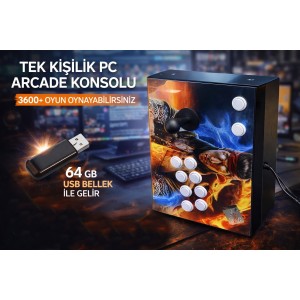 Profesyonel Arcade Stick Ateri Retro Arcade Gaming Konsolu  Pc/Laptop İçin – 4600+ Oyun | 37 cm