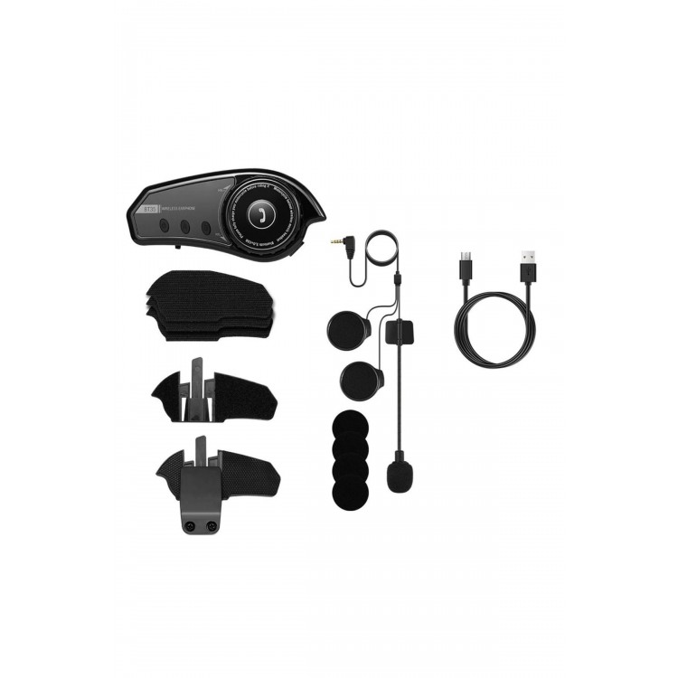 Bt35 Rgb Renkli Işıklı Ve Yüksek Sesli Bluetooth Motosiklet Kask  Kulaklık İnterkom 