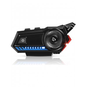 BT-57 Uyarı Işıklı Motosiklet Bluetooth Kask Kulaklık  İnterkom Dinleme Ve Konuşma Su Geçirmez