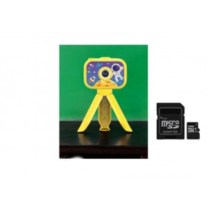 1080P HD Çocuk Vlog Kamerası – Tripodlu, Eğitici Oyunlu Mini Fotoğraf Makinesi + 32GB Hafıza Kartı