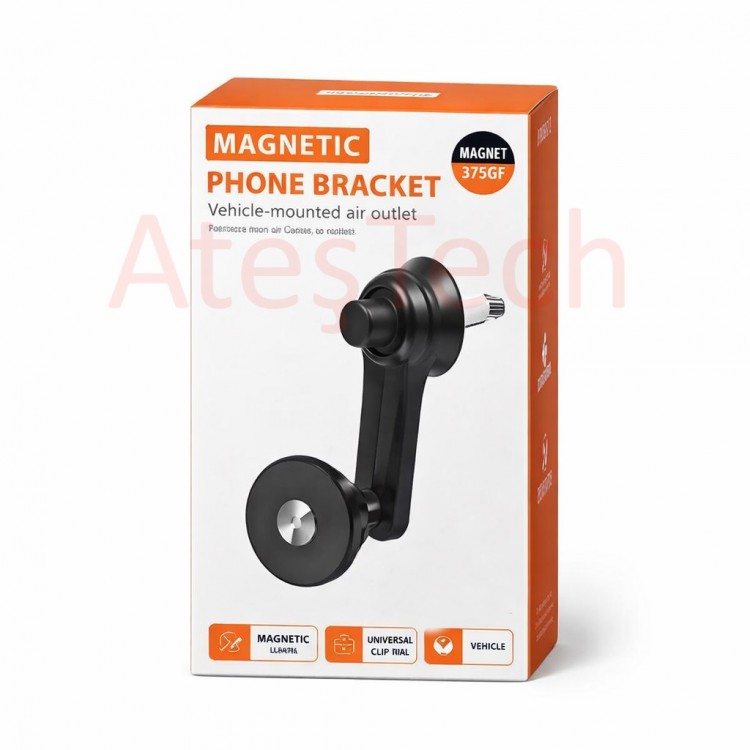 MagSafe Özellikli Araç İçi Manyetik Telefon Tutucu  - Araç Klima/Kalorifer Bölümüne Uygun