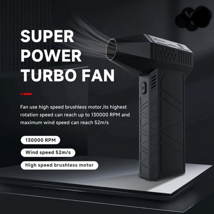 Sıkıştırılmış Hava Üfleyici 130000 RPM Turbo Fan – 4000mAh  Şarjlı Basınçlı Hava Püskürtme Cihazı
