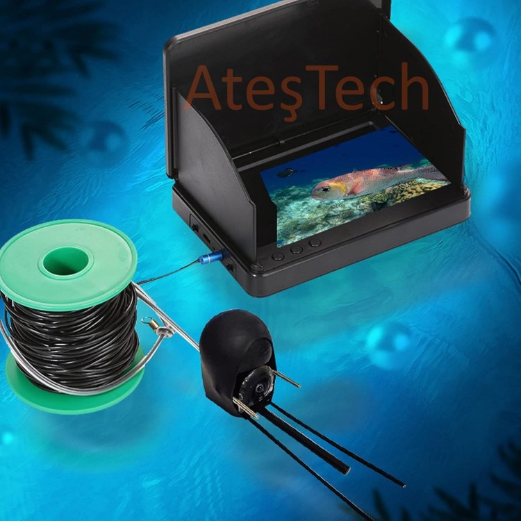Olta Kamerası 4.3 İnç HD Ekranlı | 220° Geniş Açılı | 10000 mAh Bataryalı Sualtı Balık Bulucu