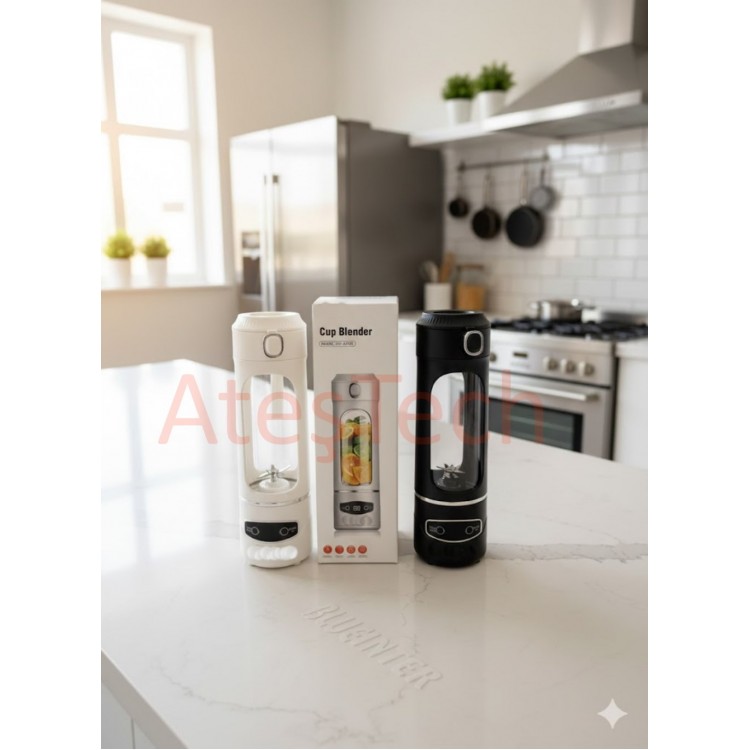 Taşınabilir Blender – Meyve Suyu, Smoothie ve Protein Shake İçin  Paslanmaz Bıçaklı • 3 Kademeli 