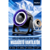 AteşTech USB Şarjlı Masaüstü Vantilatör Dijital Ekranlı LED Işıklı Sessiz Mini Fan 360° Ayarlanabilir