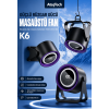 AteşTech USB Şarjlı Masaüstü Vantilatör Dijital Ekranlı LED Işıklı Sessiz Mini Fan 360° Ayarlanabilir
