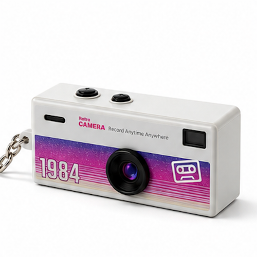 Mini Dijital Fotoğraf Makinesi 12 MP 1080P HD Video Retro Filtreli Type-C Şarjlı Anahtarlık Kamera