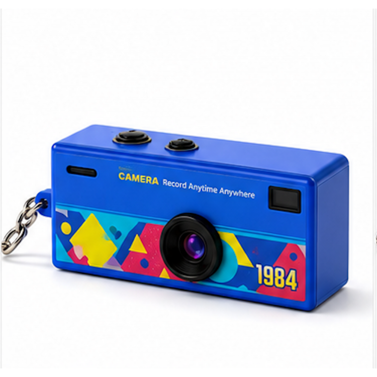 Mini Dijital Fotoğraf Makinesi 12 MP 1080P HD Video Retro Filtreli Type-C Şarjlı Anahtarlık Kamera