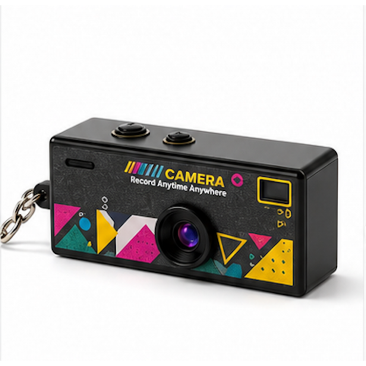 Mini Dijital Fotoğraf Makinesi 12 MP 1080P HD Video Retro Filtreli Type-C Şarjlı Anahtarlık Kamera
