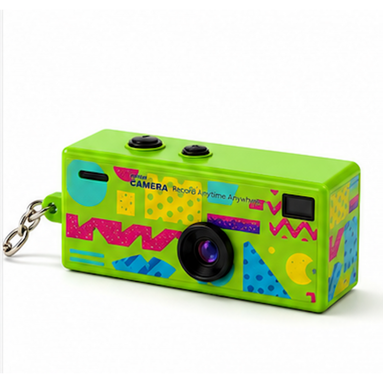 Mini Dijital Fotoğraf Makinesi 12 MP 1080P HD Video Retro Filtreli Type-C Şarjlı Anahtarlık Kamera